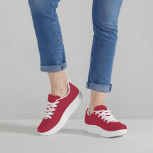 Load image into Gallery viewer, Ti Amo I love you - Exclusive Brand - Brick Red - Double Black Heart - Womens Mesh Heightening Shake Wedge Platform Shoes

