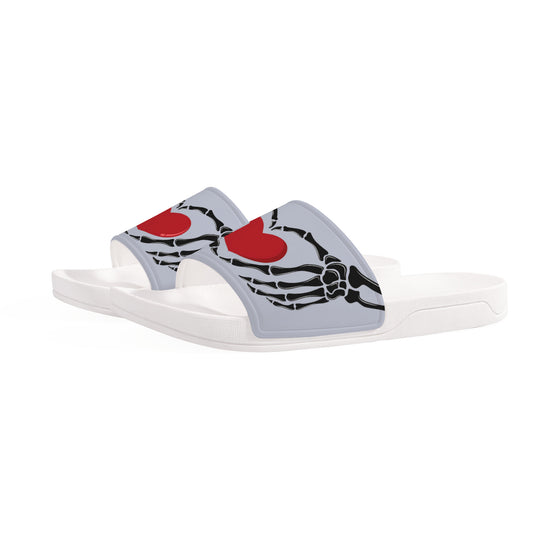 Ti Amo I love you - Exclusive Brand - Ghost - Skeleton Hands with Heart -  Slide Sandals - White Soles
