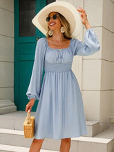 Load image into Gallery viewer, Off-Shoulder Balloon Sleeve Smocked Dress Ti Amo I love you
