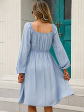 Load image into Gallery viewer, Off-Shoulder Balloon Sleeve Smocked Dress Ti Amo I love you
