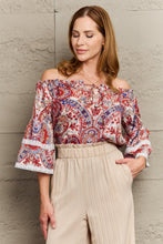 Load image into Gallery viewer, Off Shoulder Bohemian Style Blouse - Only Size S Left Ti Amo I love you
