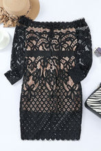 Load image into Gallery viewer, Off-Shoulder Long Sleeve Lace Dress Ti Amo I love you
