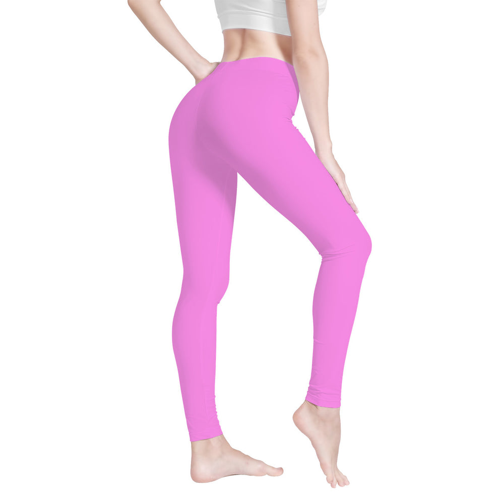 Ti Amo I love you - Exclusive Brand  - Light Fushia Pink - White Daisy -  Yoga Leggings
