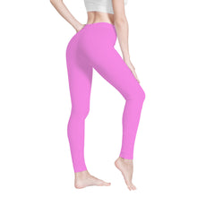 Load image into Gallery viewer, Ti Amo I love you - Exclusive Brand  - Light Fushia Pink - White Daisy -  Yoga Leggings
