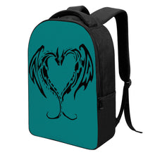 Load image into Gallery viewer, Ti Amo I love you - Exclusive Brand  - Dark Teal - Dragon Heart - Laptop Backpack
