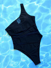 Load image into Gallery viewer, One-Shoulder Sleeveless One-Piece Swimsuit - Sizes S-L Ti Amo I love you
