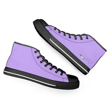Load image into Gallery viewer, Ti Amo I love you - Exclusive Brand - Lucid Lavender - Paper Airplane - High-Top Canvas Shoes - Black Soles
