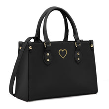 Load image into Gallery viewer, Ti Amo I love you - Exclusive Brand - Onyx - Luxury Womens PU Tote Bag - Black Straps
