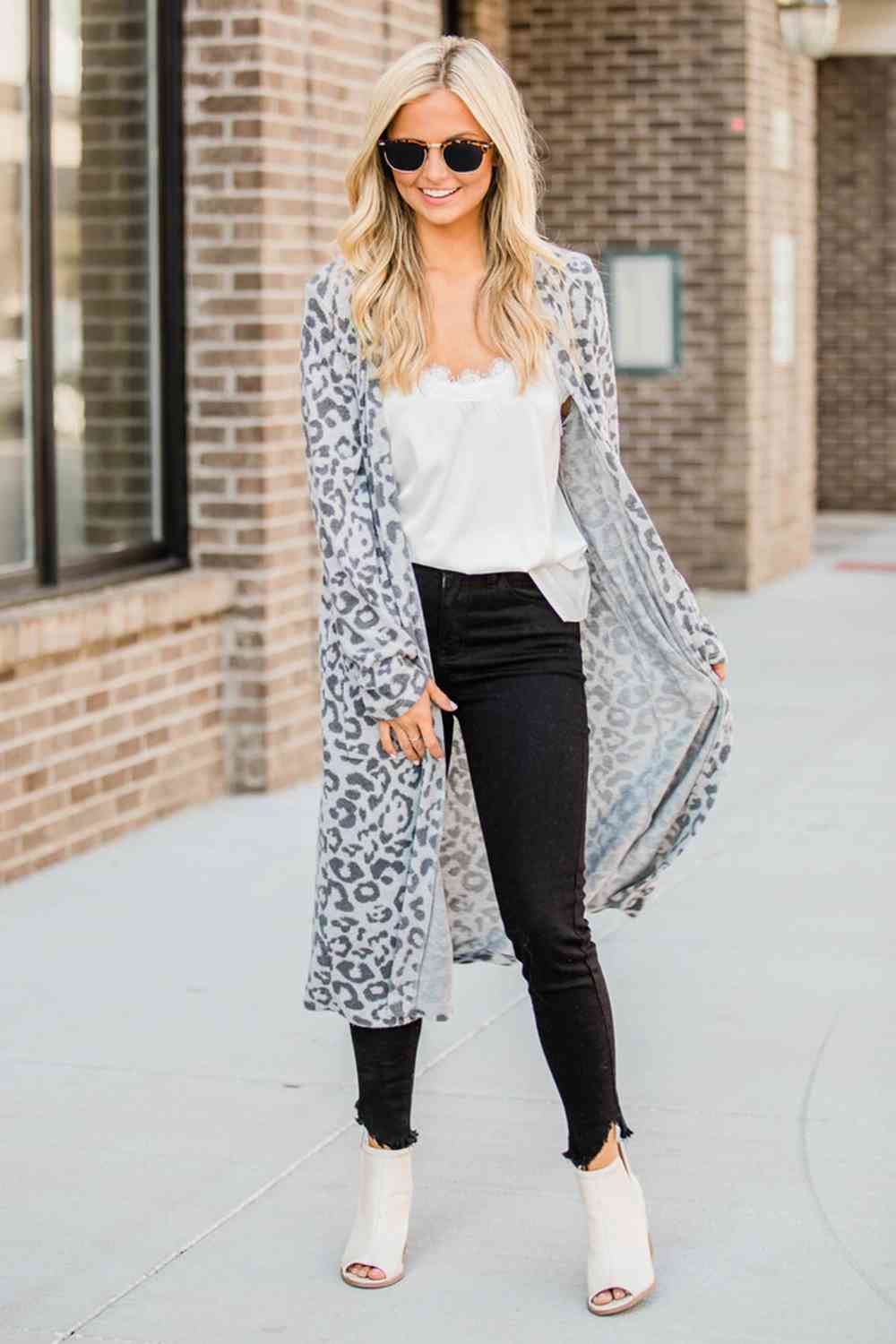 Open Front Leopard Cardigan Ti Amo I love you