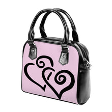 Load image into Gallery viewer, Ti Amo I love you - Exclusive Brand - Vanilla Ice - Double Black Heart -  Shoulder Handbag
