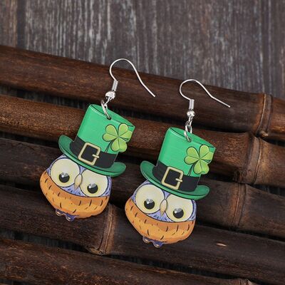 Owl Acrylic Dangle Earrings Ti Amo I love you