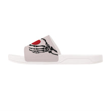 Load image into Gallery viewer, Ti Amo I love you - Exclusive Brand - Wafer - Skeleton Hands with Heart -  Slide Sandals - White Soles
