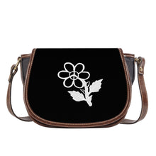 Load image into Gallery viewer, Ti Amo I love you - Exclusive Brand  - Black - White Daisy - Saddle Bag
