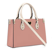 Load image into Gallery viewer, Ti Amo I love you - Exclusive Brand - Petite Orchid - Luxury Womens PU Tote Bag - Cream Straps
