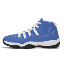 Load image into Gallery viewer, Ti Amo I love you - Exclusive Brand - San Marino Blue  - Double White Heart - High Top Air Retro Sneakers - White Laces
