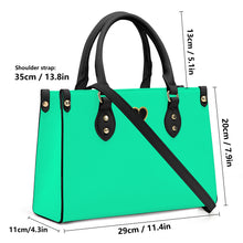 Load image into Gallery viewer, Ti Amo I love you - Exclusive Brand - Turquoise Green - Luxury Womens PU Tote Bag - Black Straps
