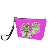 Load image into Gallery viewer, Ti Amo I love you - Exclusive Brand - Brilliant Lavender Rose - Turtle - Sling Cosmetic Bag
