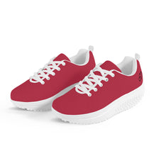 Load image into Gallery viewer, Ti Amo I love you - Exclusive Brand - Brick Red - Double Black Heart - Womens Mesh Heightening Shake Wedge Platform Shoes
