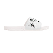 Load image into Gallery viewer, Ti Amo I love you - Exclusive Brand  - White - Lots of Spiders Logo -  Slide Sandals - White Soles
