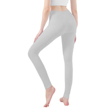 Load image into Gallery viewer, Ti Amo I love you - Exclusive Brand - Alto Gray - White Daisy - Yoga Leggings - Sizes XS-3XL
