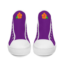 Load image into Gallery viewer, Ti Amo I love you - Exclusive Brand  - Purple Iris - High-Top Canvas Shoes - White Soles
