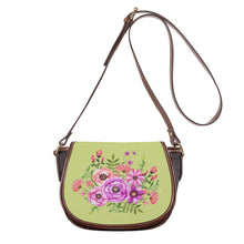 Load image into Gallery viewer, Ti Amo I love you - Exclusive Brand - Deco - Fushia Pink &amp; Tony&#39;s Pink Floral Pattern -  Saddle Bag
