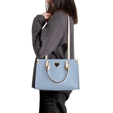 Load image into Gallery viewer, Ti Amo I love you - Exclusive Brand - Pale Cerulean - Luxury Womens PU Tote Bag - Cream Straps
