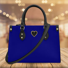 Load image into Gallery viewer, Ti Amo I love you - Exclusive Brand - Navy Blue - Luxury Womens PU Tote Bag - Black Straps
