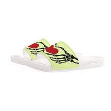 Load image into Gallery viewer, Ti Amo I love you - Exclusive Brand - Tidal Yellow - Skeleton Hands with Heart -  Slide Sandals - White Soles
