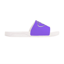 Load image into Gallery viewer, Ti Amo I love you - Exclusive Brand - Heliotrope 3 - Double White Heart - Slide Sandals - White Soles
