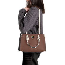 Load image into Gallery viewer, Ti Amo I love you - Exclusive Brand - Ironstone - Luxury Womens PU Tote Bag - Cream Straps
