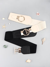 Load image into Gallery viewer, PU Elastic Wide Belt with Alloy Buckle Ti Amo I love you
