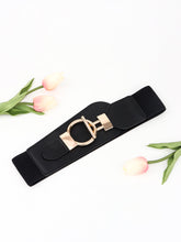 Load image into Gallery viewer, PU Elastic Wide Belt with Alloy Buckle Ti Amo I love you
