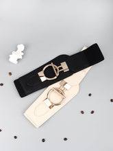 Load image into Gallery viewer, PU Elastic Wide Belt with Alloy Buckle Ti Amo I love you
