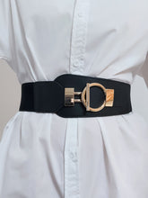 Load image into Gallery viewer, PU Elastic Wide Belt with Alloy Buckle Ti Amo I love you
