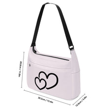 Load image into Gallery viewer, Ti Amo I love you - Exclusive Brand  - Prim - Double Black Heart - Journey Computer Shoulder Bag
