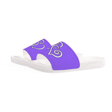 Load image into Gallery viewer, Ti Amo I love you - Exclusive Brand - Heliotrope 3 - Double White Heart - Slide Sandals - White Soles
