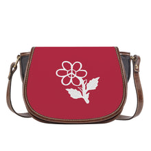 Load image into Gallery viewer, Ti Amo I love you - Exclusive Brand  - Brick Red - White Daisy - Saddle Bag
