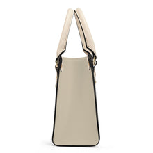 Load image into Gallery viewer, Ti Amo I love you - Exclusive Brand - Vanilla - Luxury Womens PU Tote Bag - Cream Straps
