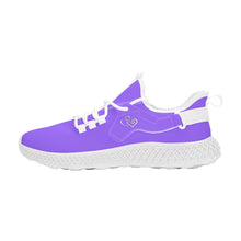 Load image into Gallery viewer, Ti Amo I love you - Exclusive Brand - Heliotrope 3 - Double Heart - Womens Mesh Knit Shoes - White Soles
