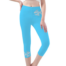 Load image into Gallery viewer, Ti Amo I love you -  Exclusive Brand - Malibu - Womens / Teen Girls  / Womens Plus Size  - Angry Fish - Capri Yoga Leggings - Sizes XS-3XL
