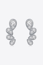 Load image into Gallery viewer, Pear Shape Moissanite Earrings Ti Amo I love you
