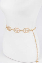 Load image into Gallery viewer, Pearl Pave CG Logo Chain Belt Ti Amo I love you
