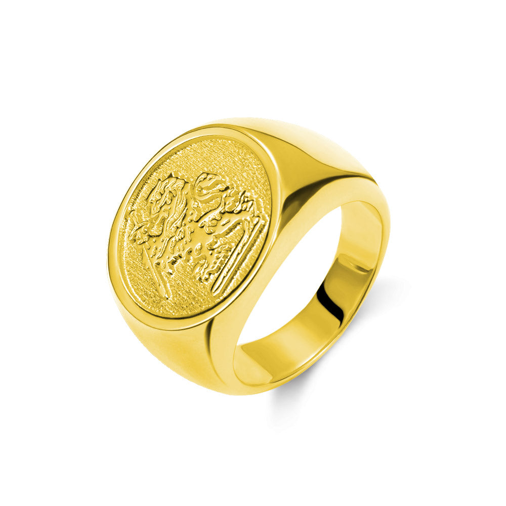 Personalized Wax Seal Family Signet Ring Ti Amo I love you
