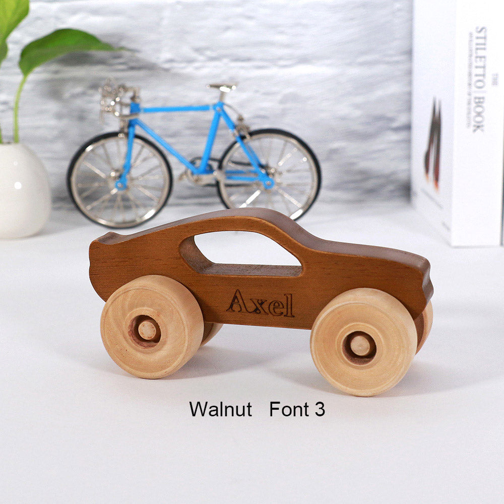 Personalized Wooden Toy Car for Kids Ti Amo I love you