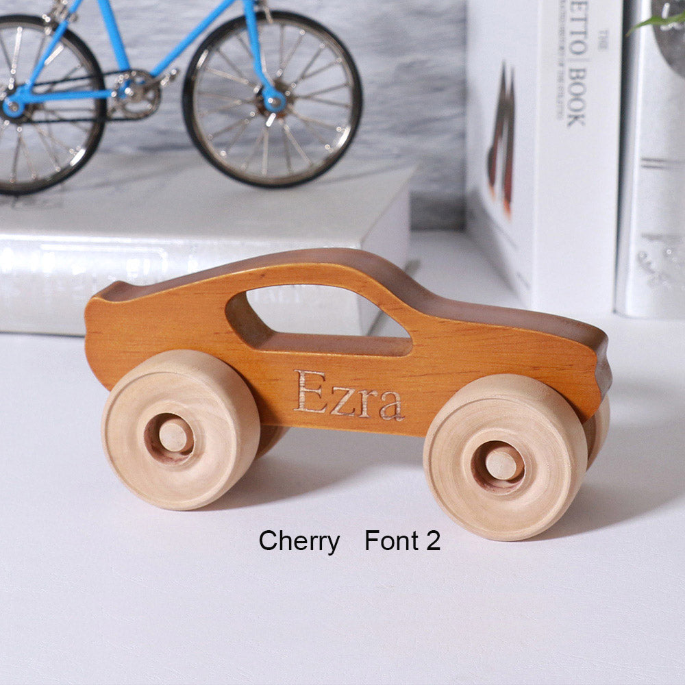 Personalized Wooden Toy Car for Kids Ti Amo I love you