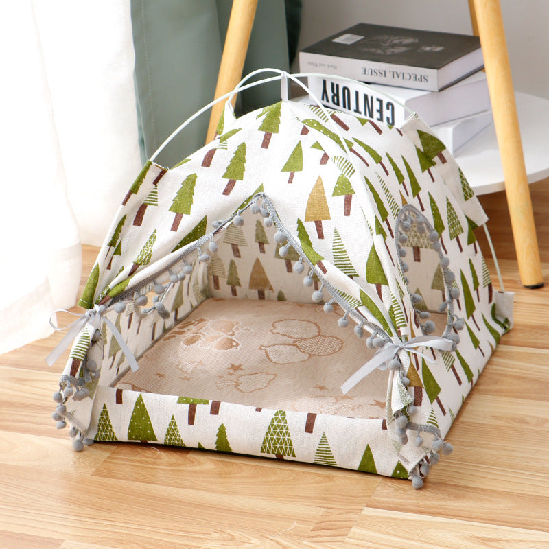 Pet - Cat / Dog - Tent / House Enclosed Bed - Sizes S-XL Ti Amo I love you