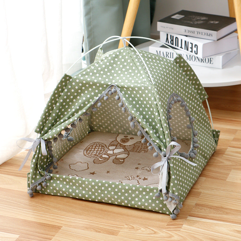 Pet - Cat / Dog - Tent / House Enclosed Bed - Sizes S-XL Ti Amo I love you
