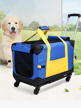 Load image into Gallery viewer, Pet Rolling Carrier with Wheels Pet Travel Carrier Transport Box Dog Strollers for Small Dogs/Cats Up to 28 LBS Ti Amo I love you
