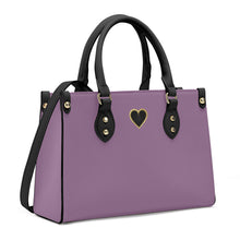 Load image into Gallery viewer, Ti Amo I love you - Exclusive Brand - Viola Purple - Luxury Womens PU Tote Bag - Black Straps
